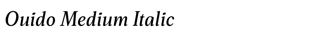 Ouido Medium Italic